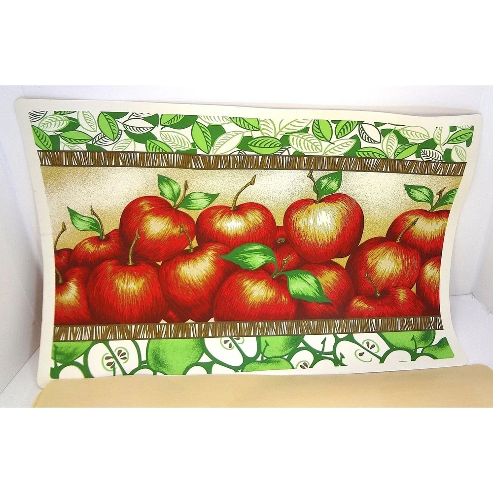 Set of 6 Vintage Red Apple Placemats Table Decor Kitchen Farmhouse Kitchen‎